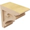 Ekena Millwork 4"W x 8"D x 8"H Classic Mayflower Rough Cedar Woodgrain TimberThane Corbel, Primed Tan CORUR04X08X08MAYRCPR - alternate 3